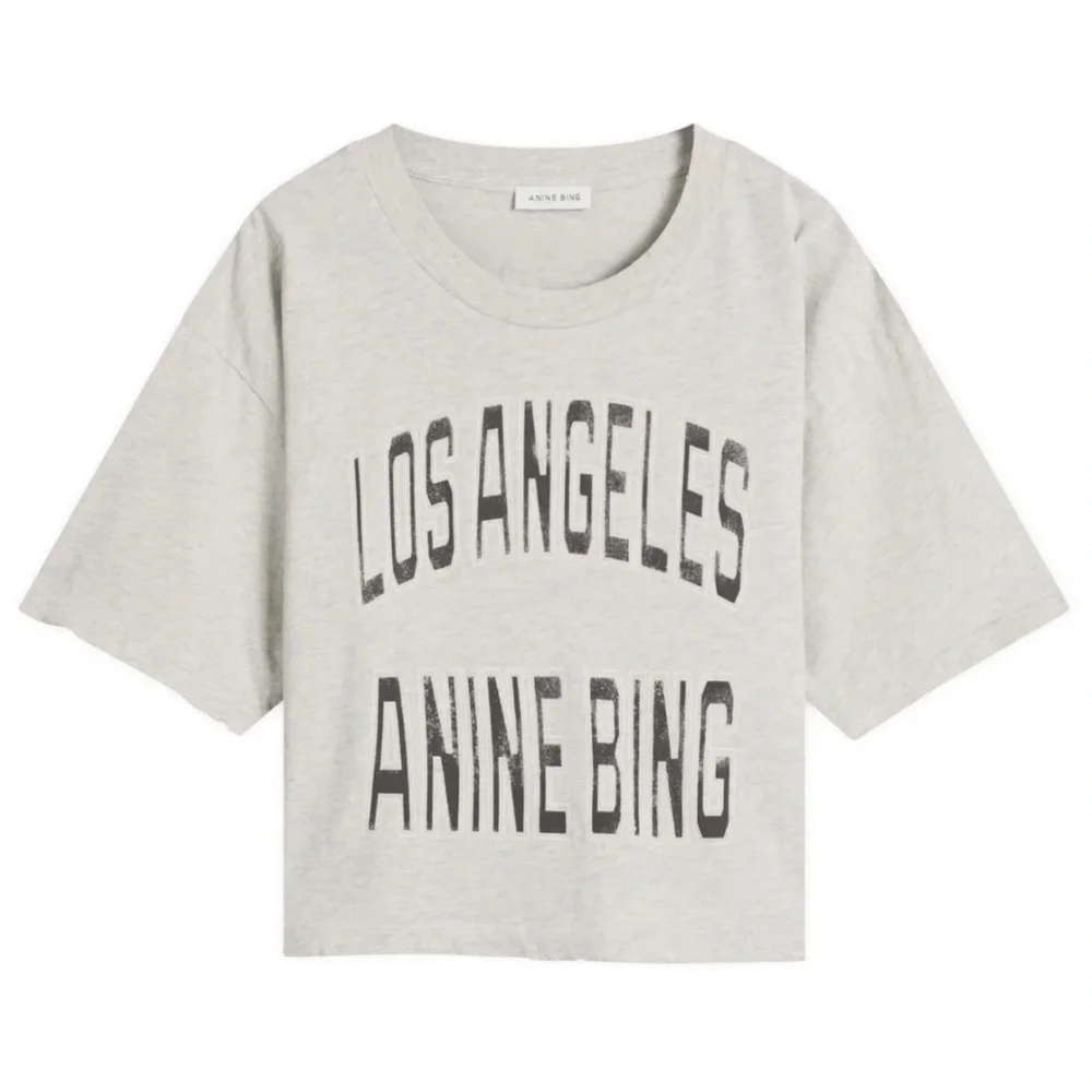 ANINE BING Johnny Cropped Tee - Picture 1 of 5